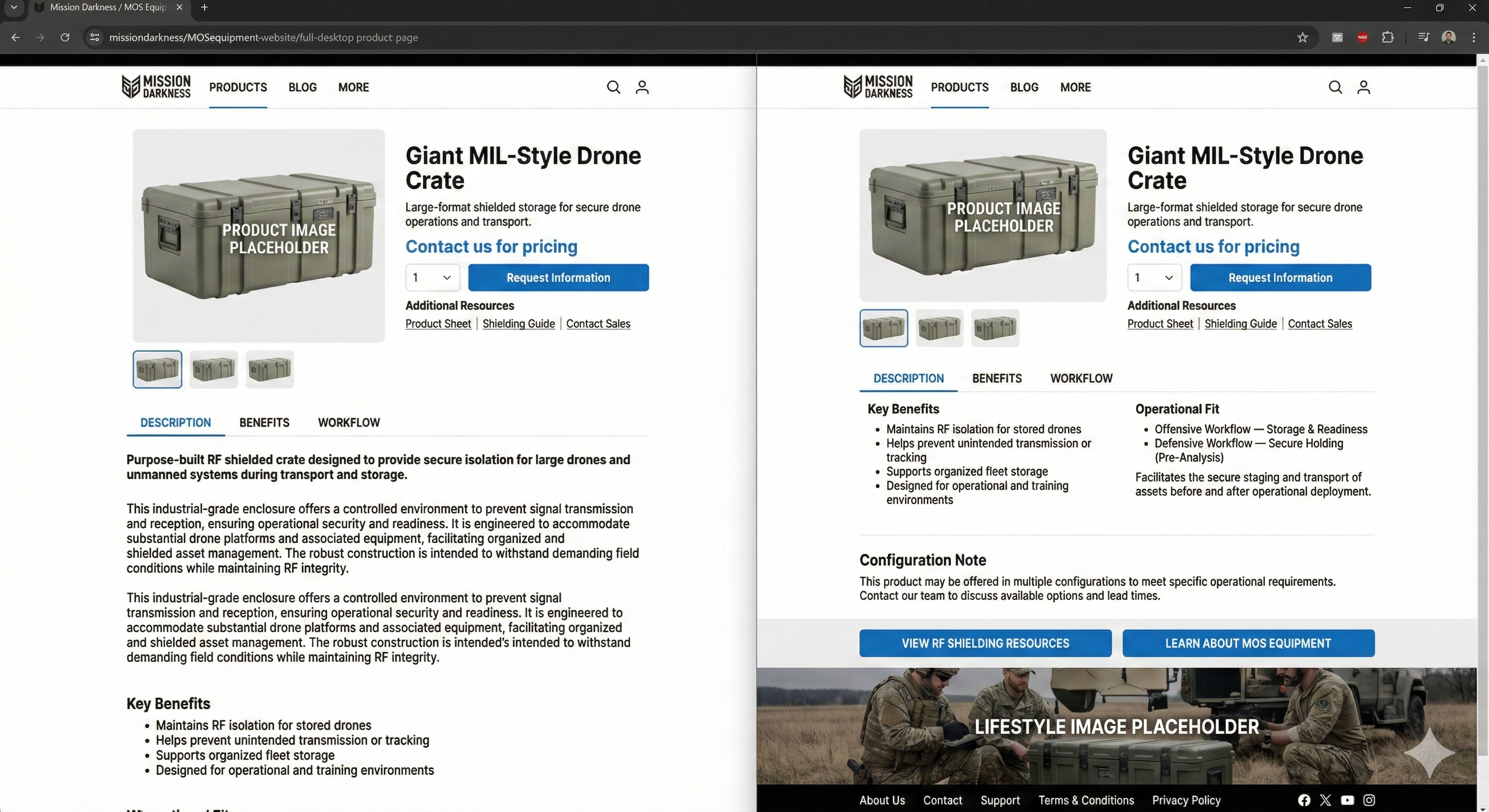 Shielded drone crate